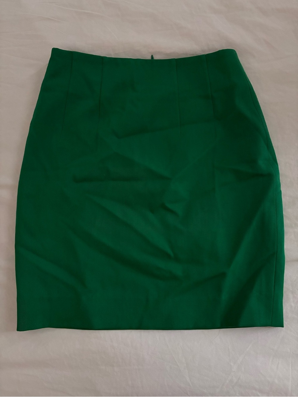 Classic Green Pencil Skirt - Women's Tailored mini skirt - Picture 3 of 5